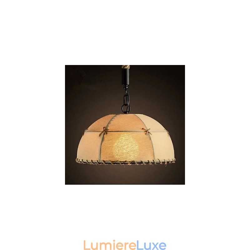 Un bref lustre en corde de chanvre semi-circulaire de Vogue Lights