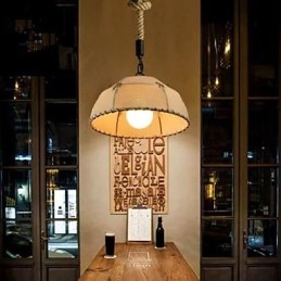 Un bref lustre en corde de chanvre semi-circulaire de Vogue Lights