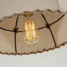 Un bref lustre en corde de chanvre semi-circulaire de Vogue Lights