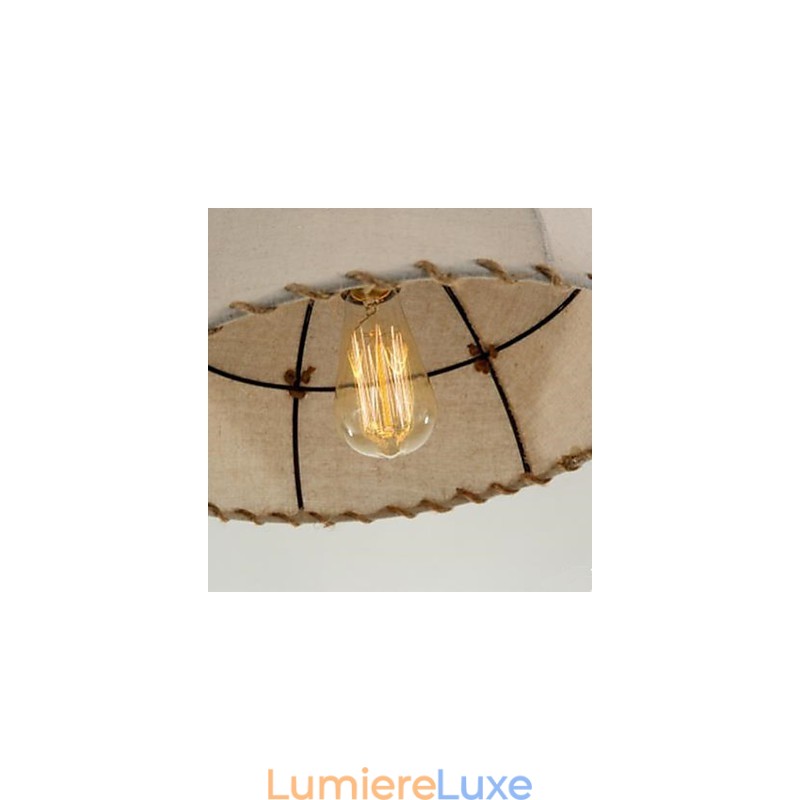 Un bref lustre en corde de chanvre semi-circulaire de Vogue Lights
