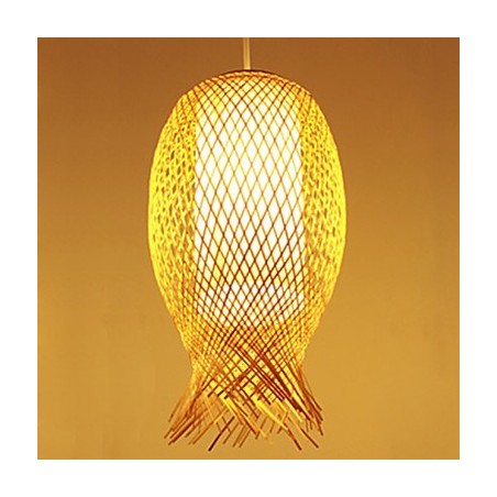 Lampe suspendue en bambou tissé moderne pour salon de thé Lampe suspendue en bambou tissé moderne pour salon de thé