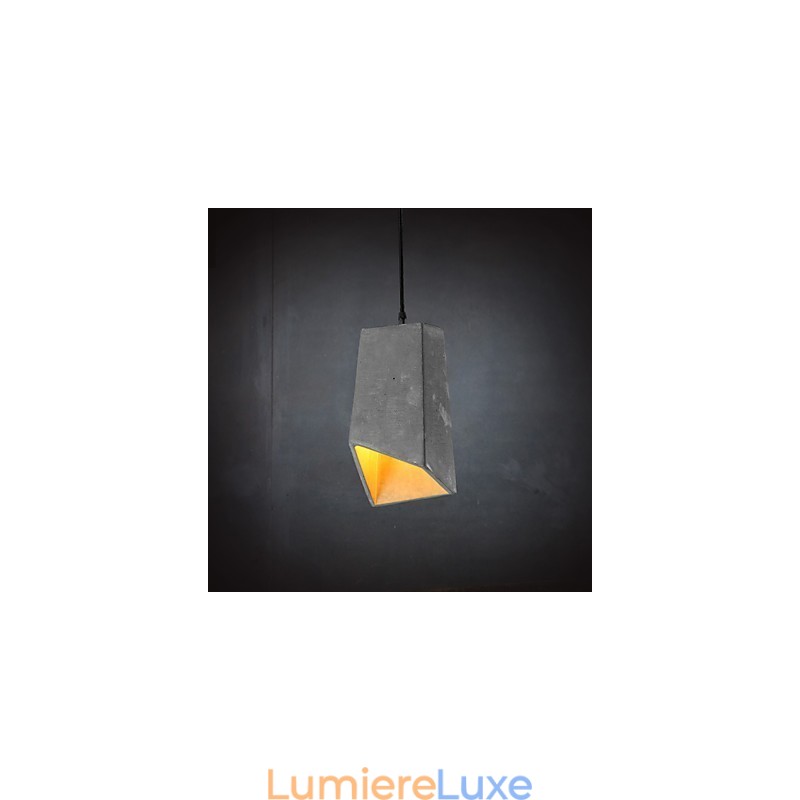 Lampe suspendue en ciment rétro contemporaine et décontractée