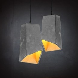 Lampe suspendue en ciment rétro contemporaine et décontractée