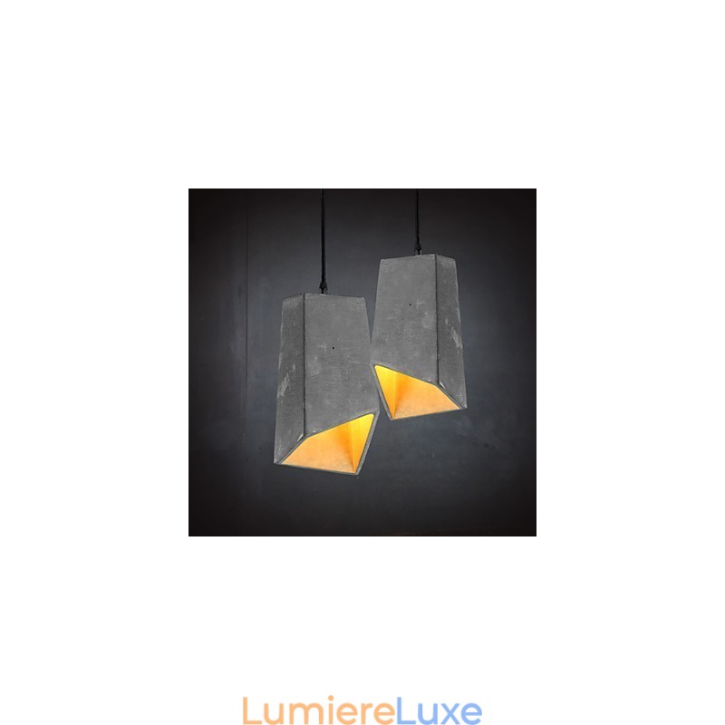 Lampe suspendue en ciment rétro contemporaine et décontractée