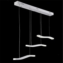 Suspension simple en acrylique au design ondulé