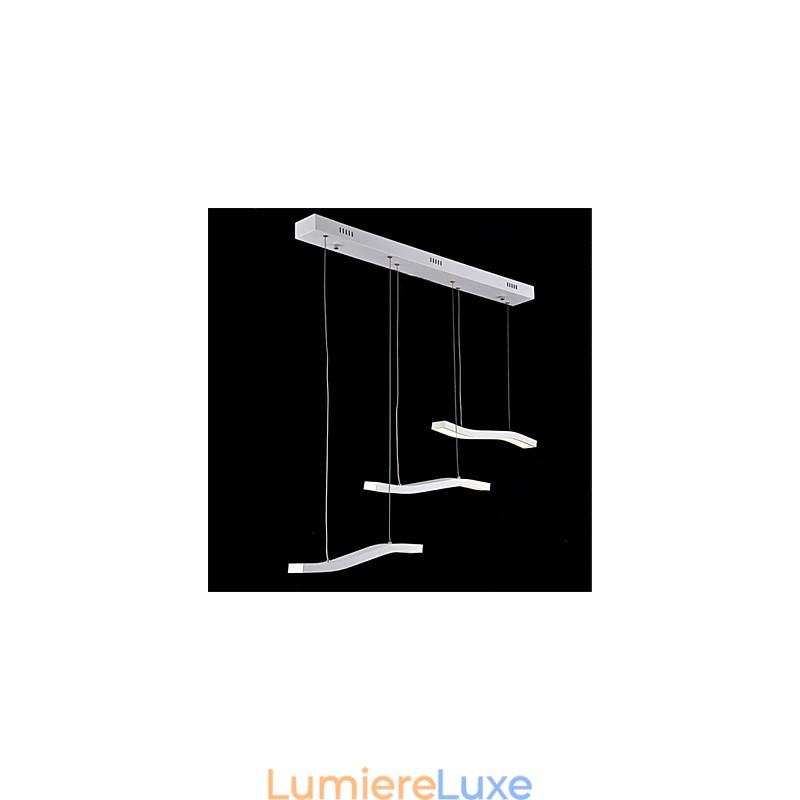 Suspension simple en acrylique au design ondulé