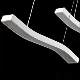 Suspension simple en acrylique au design ondulé