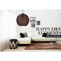 Suspension moderne contemporaine en métal style lanterne country globe