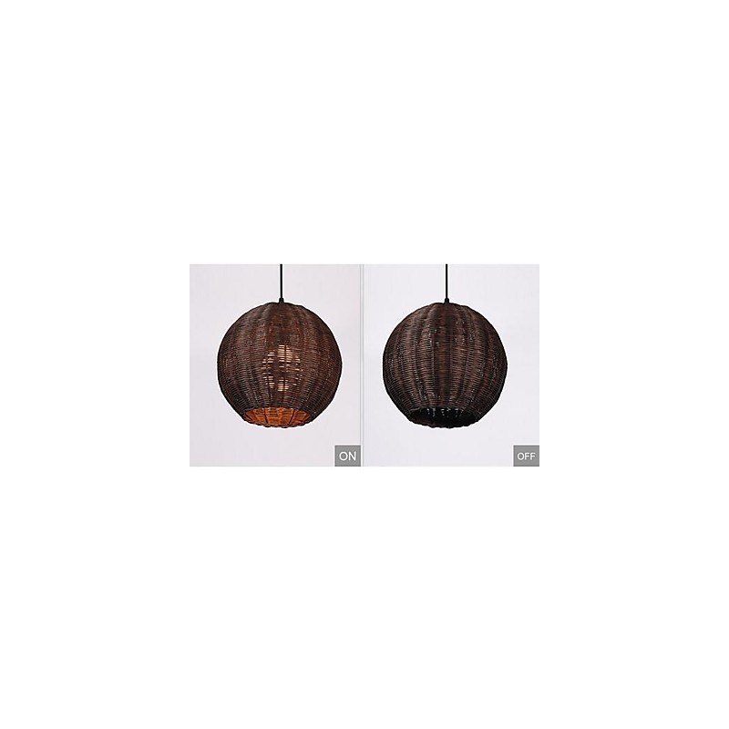 Suspension moderne contemporaine en métal style lanterne country globe