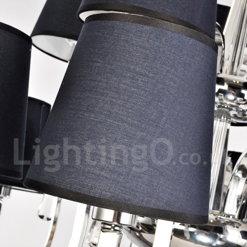 Lustre en métal chromé moderne, contemporain, traditionnel, classique, rustique, style lodge, vintage, style country island