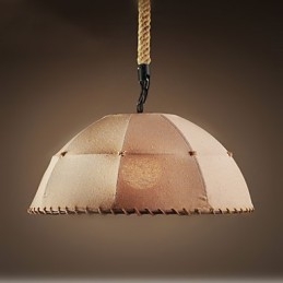 Lampe suspendue en corde de chanvre et lin vintage de style nordique américain