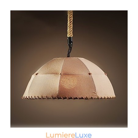 Lampe suspendue en corde de chanvre et lin vintage de style nordique américain Lampe suspendue en corde de chanvre et lin vintage de style nordique américain