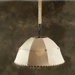 Lampe suspendue en corde de chanvre et lin vintage de style nordique américain