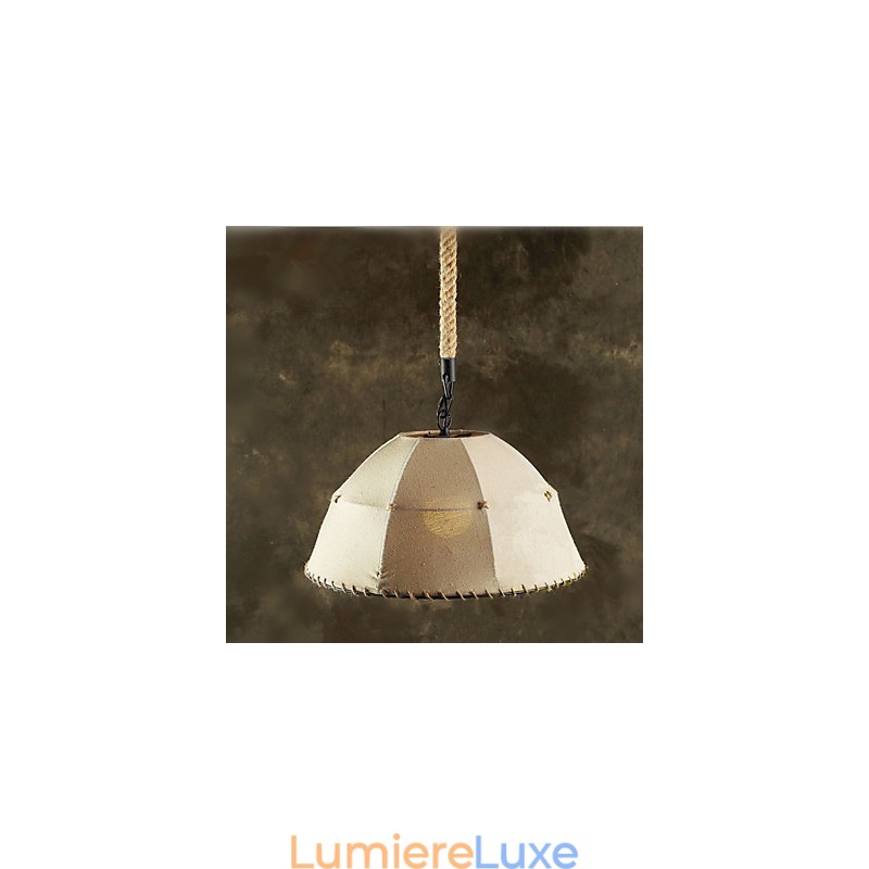 Lampe suspendue en corde de chanvre et lin vintage de style nordique américain