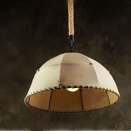 Lampe suspendue en corde de chanvre et lin vintage de style nordique américain