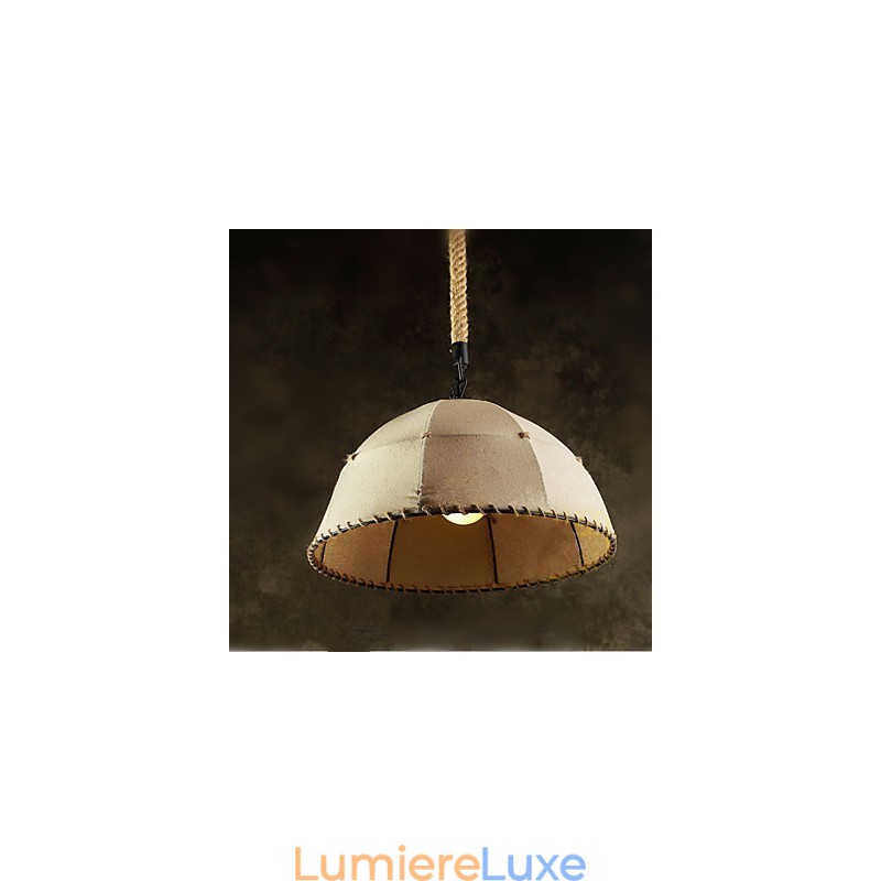 Lampe suspendue en corde de chanvre et lin vintage de style nordique américain