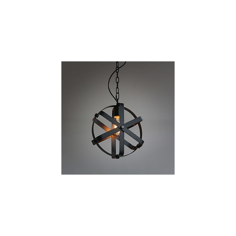 Lustre suspendu rond industriel de style vintage, luminaire décoratif pour loft, ameublement de maison