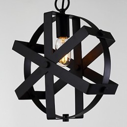 Lustre suspendu rond industriel de style vintage, luminaire décoratif pour loft, ameublement de maison
