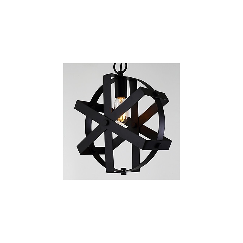 Lustre suspendu rond industriel de style vintage, luminaire décoratif pour loft, ameublement de maison