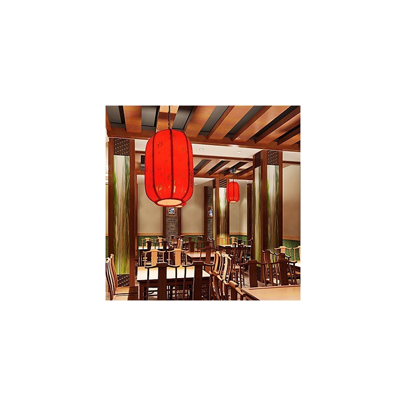 Lanternes rouges en peau de mouton Archaize pour porche