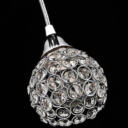 Suspension moderne contemporaine en métal galvanisé et cristal