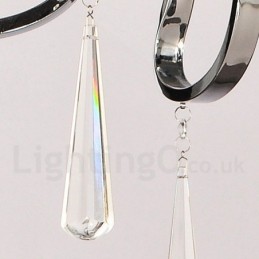 Lustre en métal chromé moderne, contemporain, traditionnel, classique, rustique, style lodge, vintage, style country island