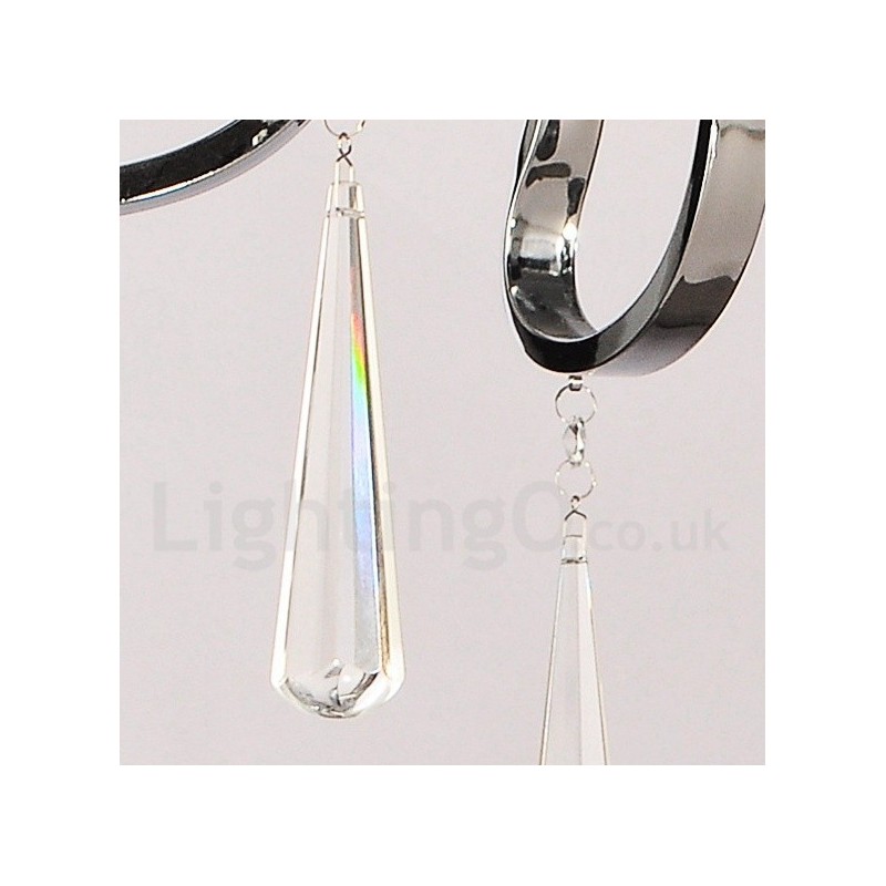 Lustre en métal chromé moderne, contemporain, traditionnel, classique, rustique, style lodge, vintage, style country island