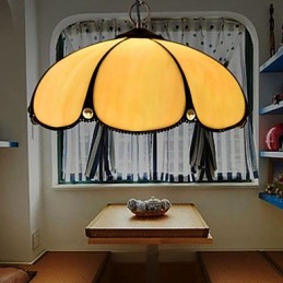 Lustre en vitrail des arts créatifs ruraux européens, restauration des anciennes manières de la lampe