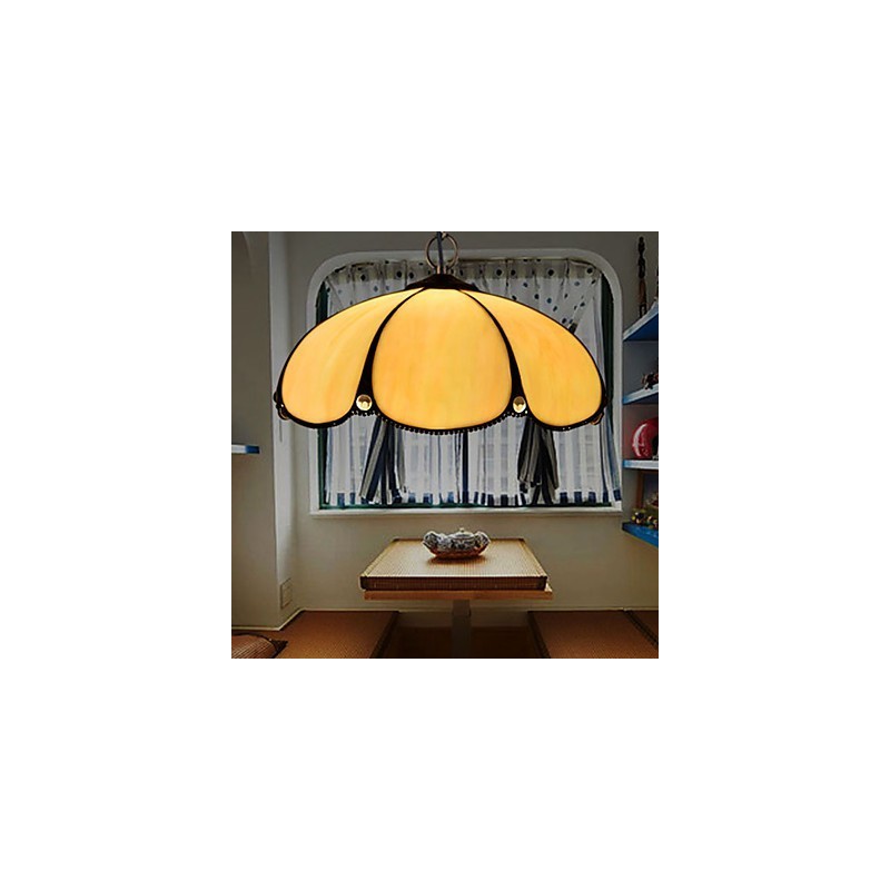 Lustre en vitrail des arts créatifs ruraux européens, restauration des anciennes manières de la lampe