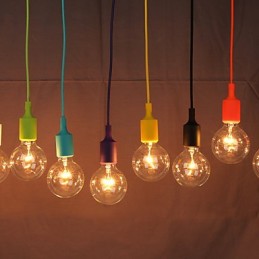 Lustre créatif en silicone en forme de dragon arc-en-ciel