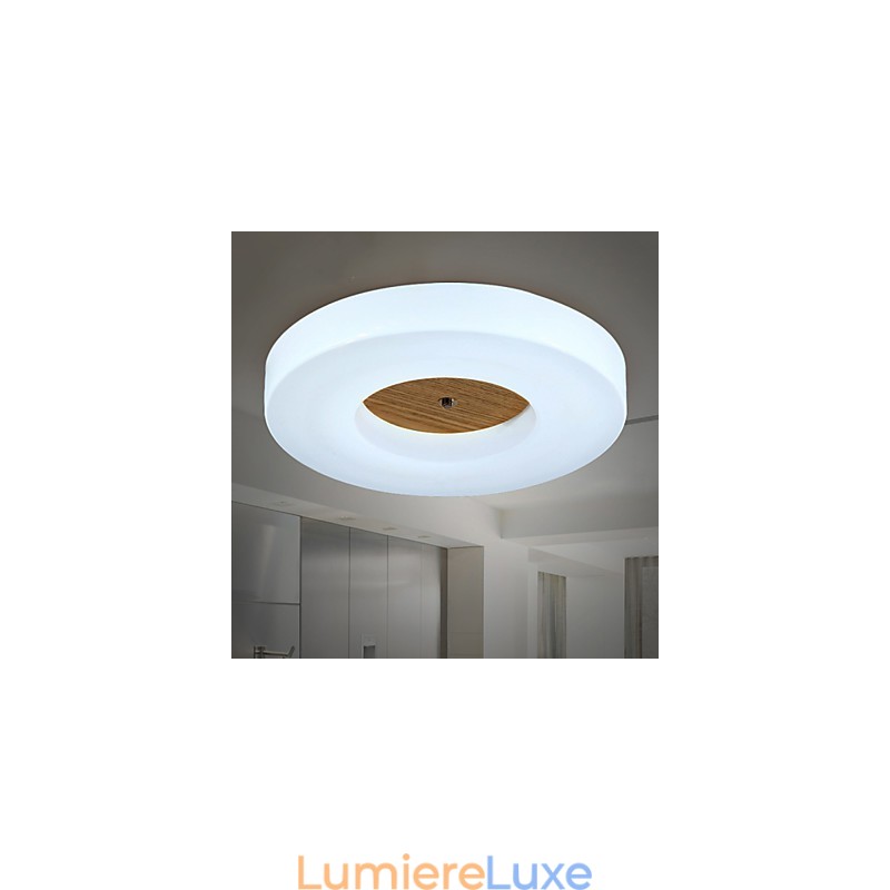 Suspension moderne contemporaine en bois et bambou de style campagnard