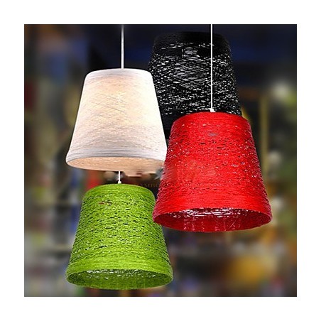Lampe suspendue à tête unique en rotin tressé moderne et rural Lampe suspendue à tête unique en rotin tressé moderne et rural