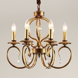 Lustre suspendu style mini traditionnel classique en métal