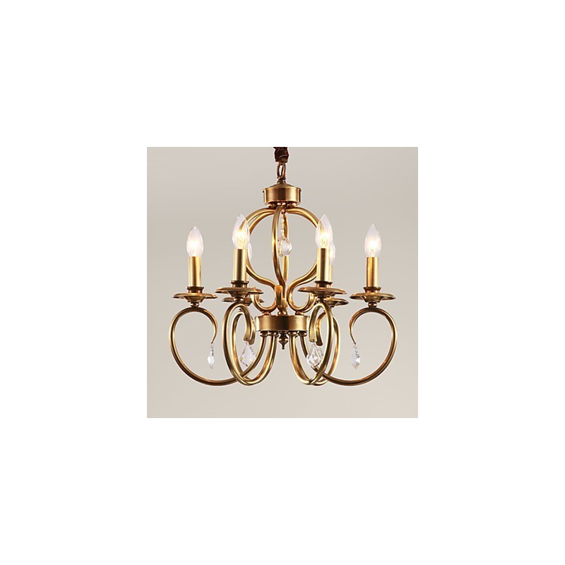 Lustre suspendu style mini traditionnel classique en métal
