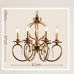 Lustre suspendu style mini traditionnel classique en métal