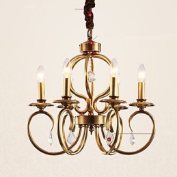 Lustre suspendu style mini traditionnel classique en métal