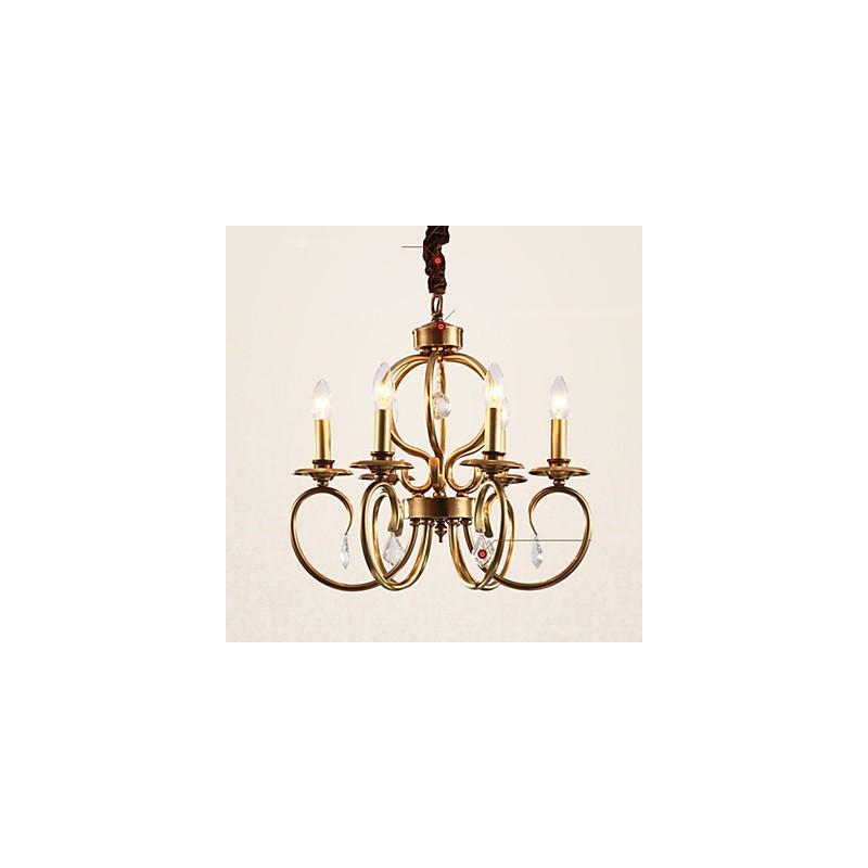 Lustre suspendu style mini traditionnel classique en métal