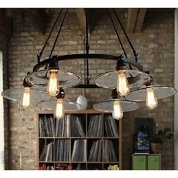 Lanterne traditionnelle classique vintage rétro style campagnard mini peinture suspension en métal salle à manger