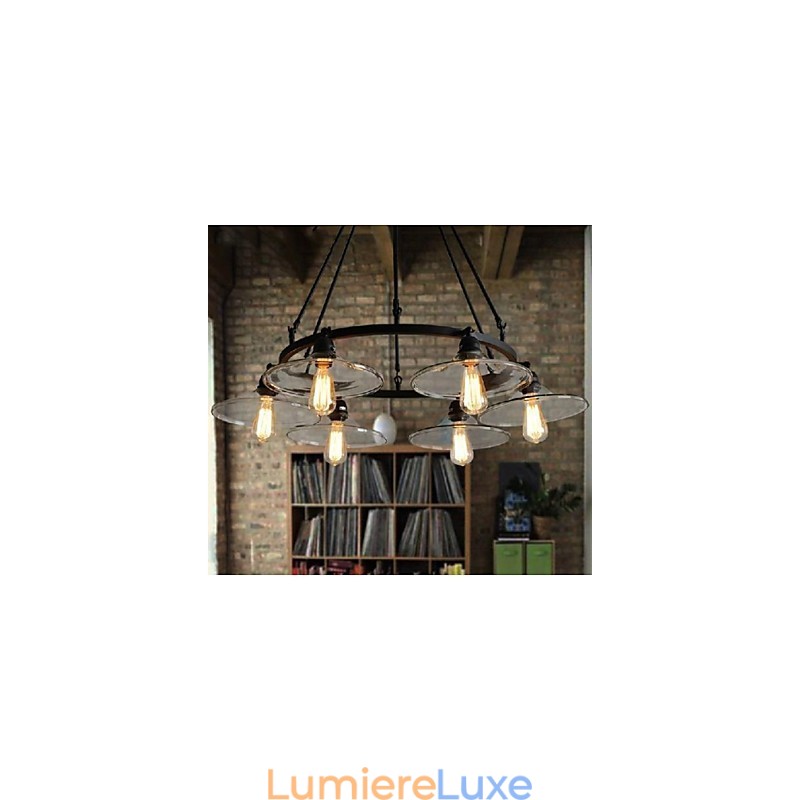 Lanterne traditionnelle classique vintage rétro style campagnard mini peinture suspension en métal salle à manger