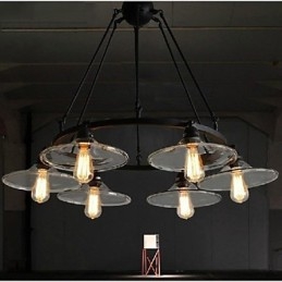 Lanterne traditionnelle classique vintage rétro style campagnard mini peinture suspension en métal salle à manger