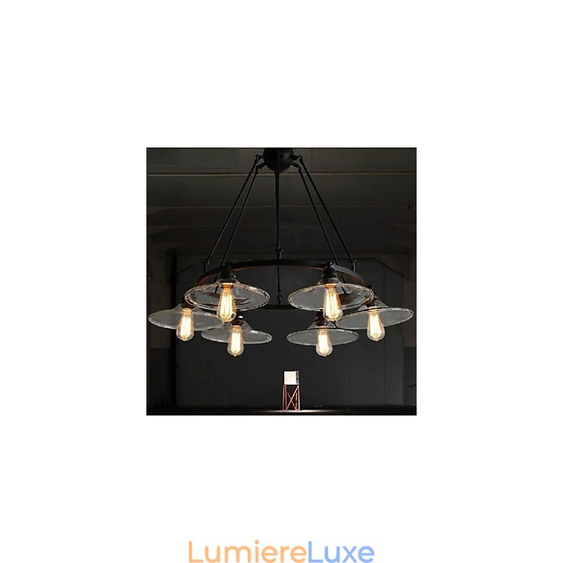 Lanterne traditionnelle classique vintage rétro style campagnard mini peinture suspension en métal salle à manger