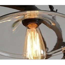 Lanterne traditionnelle classique vintage rétro style campagnard mini peinture suspension en métal salle à manger