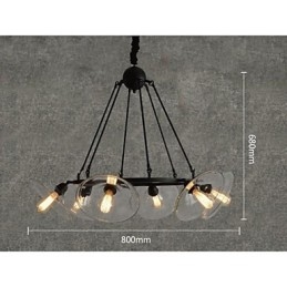 Lanterne traditionnelle classique vintage rétro style campagnard mini peinture suspension en métal salle à manger
