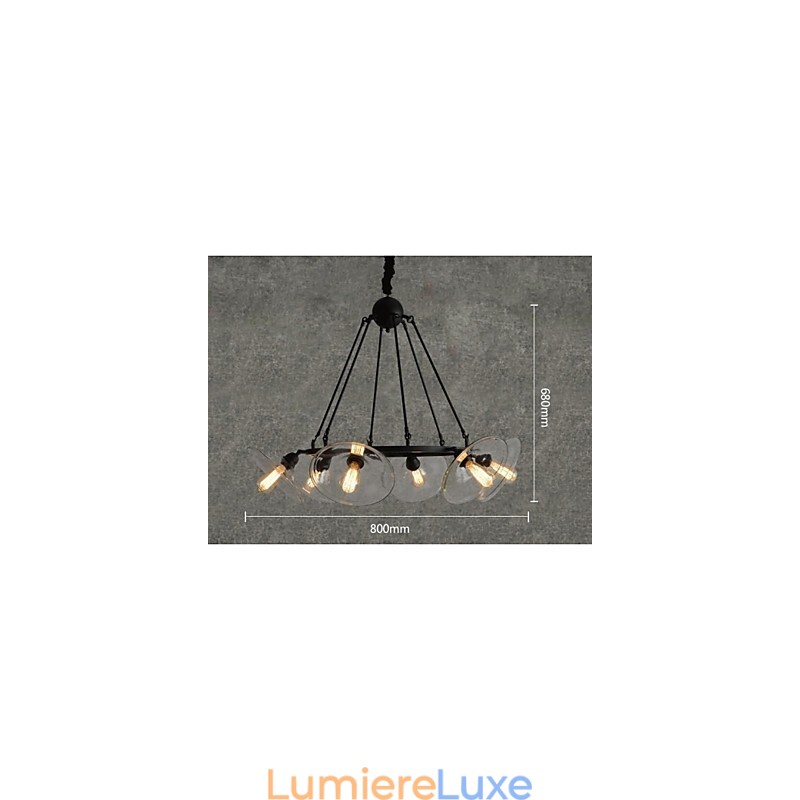 Lanterne traditionnelle classique vintage rétro style campagnard mini peinture suspension en métal salle à manger