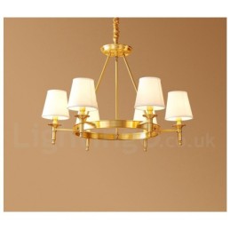 Lustre rond en laiton pur, suspension traditionnelle classique