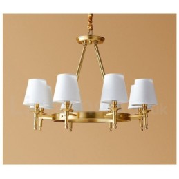 Lustre rond en laiton pur, suspension traditionnelle classique