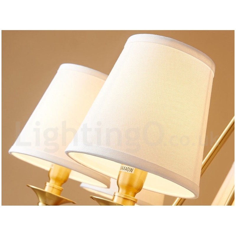 Lustre rond en laiton pur, suspension traditionnelle classique