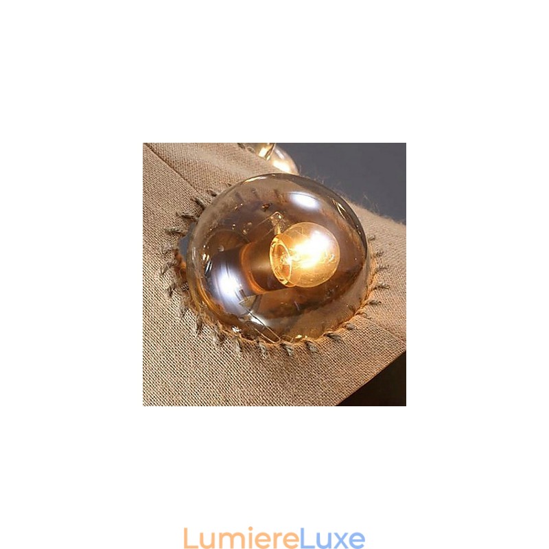 Lustre suspendu en métal peint style country pour chambre à coucher