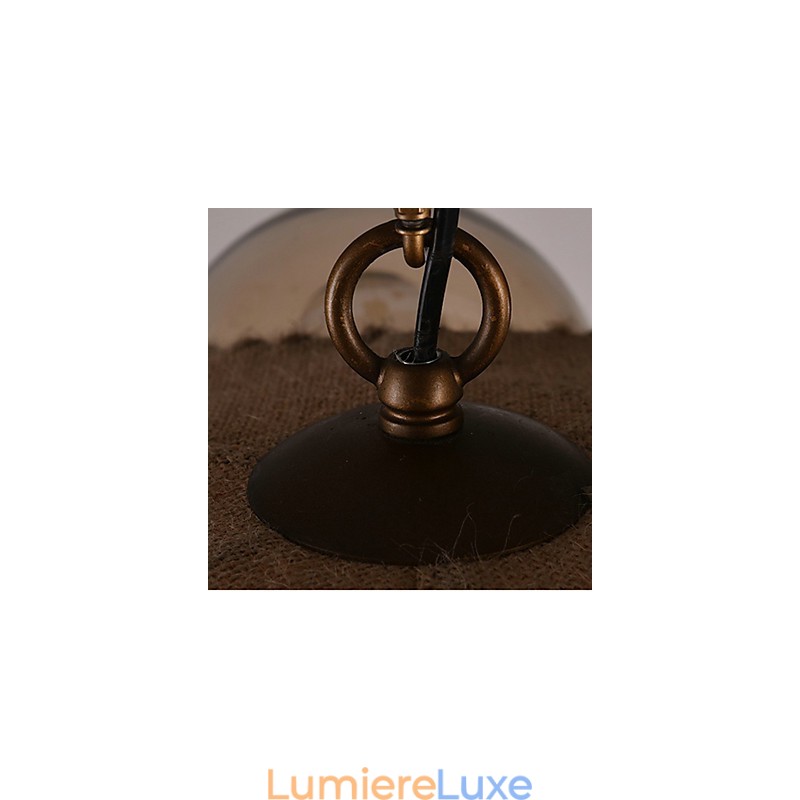 Lustre suspendu en métal peint style country pour chambre à coucher