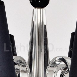 Lustre en métal chromé moderne, contemporain, traditionnel, classique, rustique, style lodge, vintage, style country island